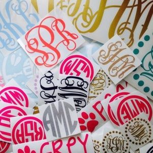 Decals!! Monograms or a design!